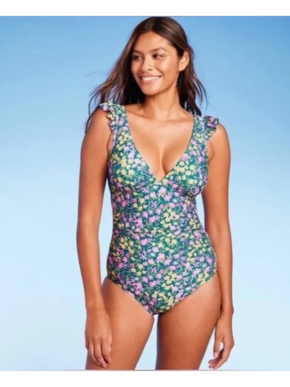 Kona Sol Floral Swimsuit - NWT